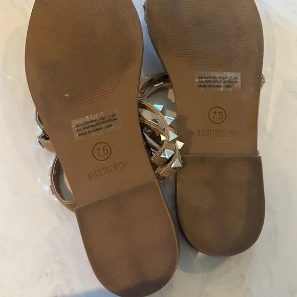 Steve Madden Tan Studded Skyler Sandals - Picture 3 of 3